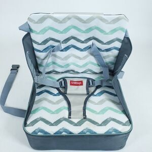 Nuby Easy Go Safety Lightweight High Chair Booster Seat, Great for Travel, Gray